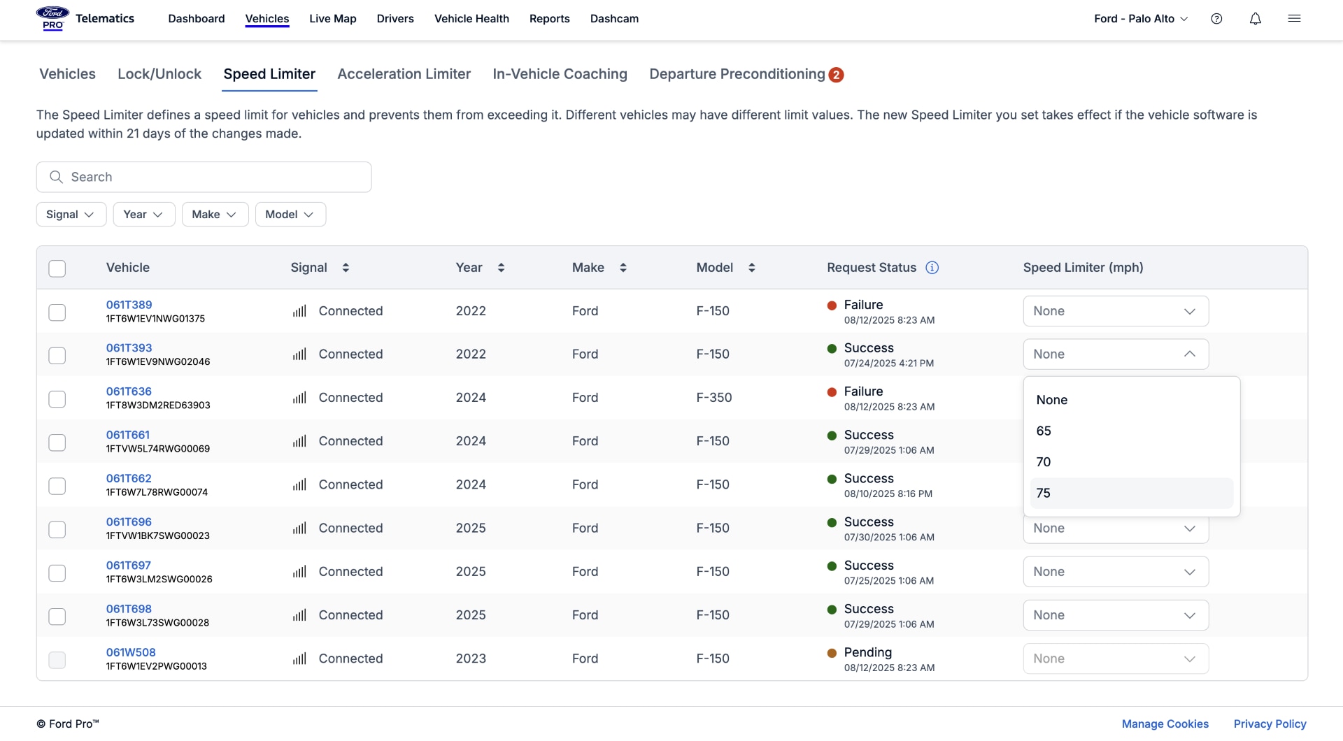 Screen shot of Speed Limiter.